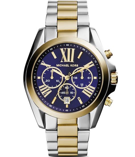 two tone ladies watch michael kors|michael kors oversized bradshaw watch.